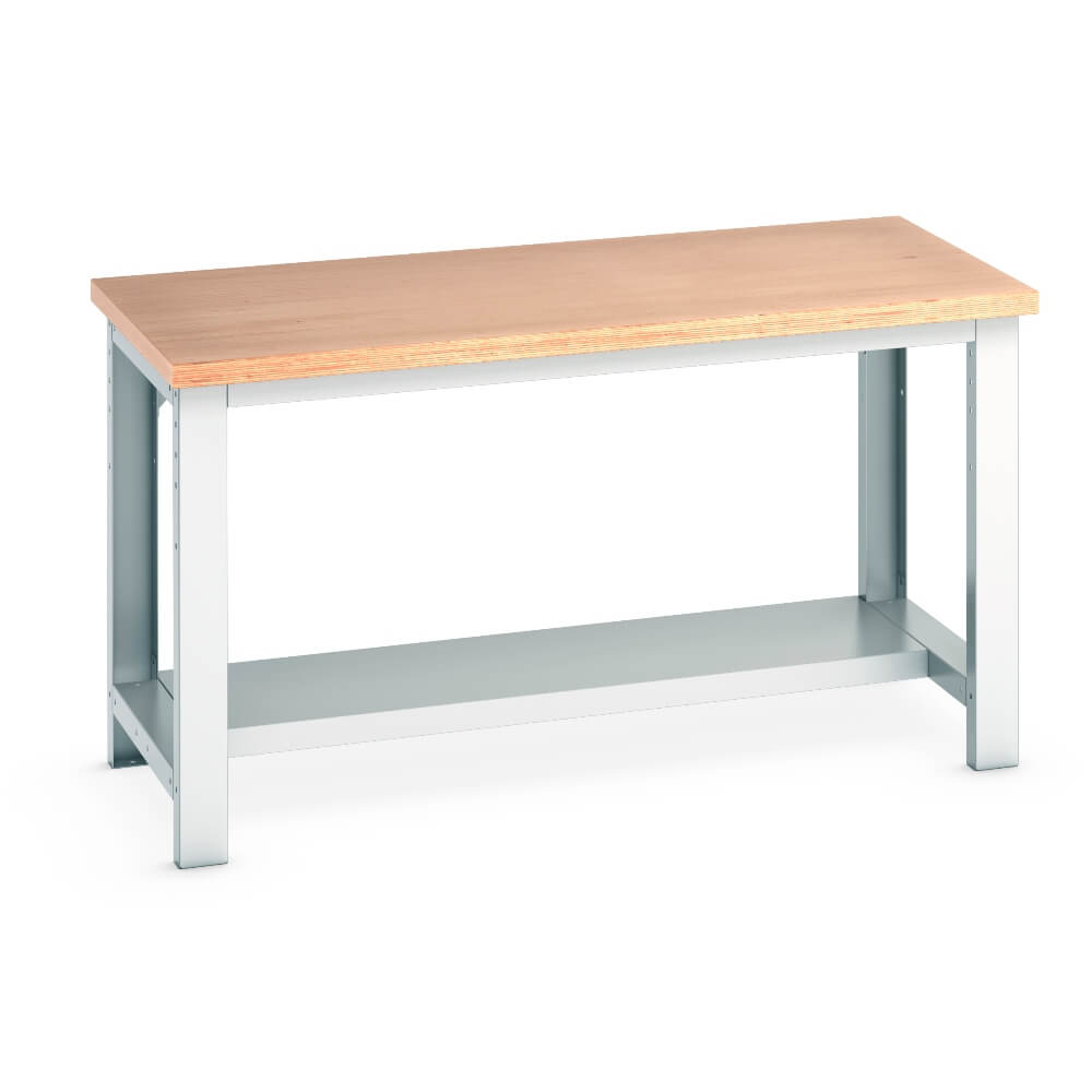 Cubio Workbench with Half Shelf and Multiplex Worktop