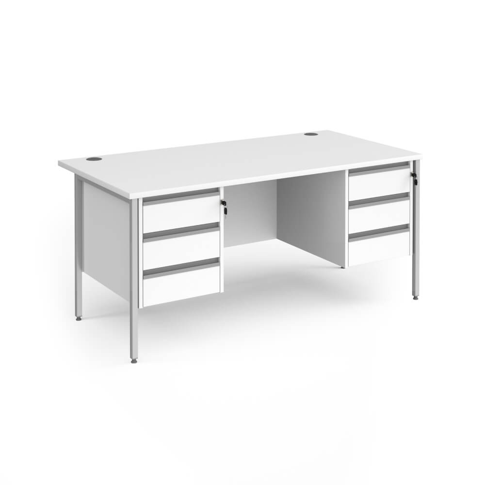 Contract 25 H-Frame Desk with 2 x 3 Drawer Pedestal