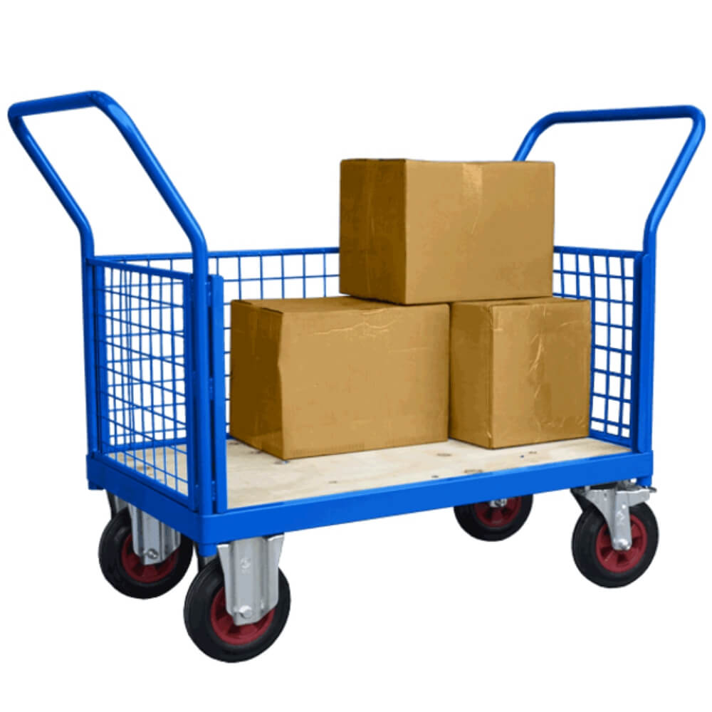 Platform Truck With 3 Removable Mesh Sides