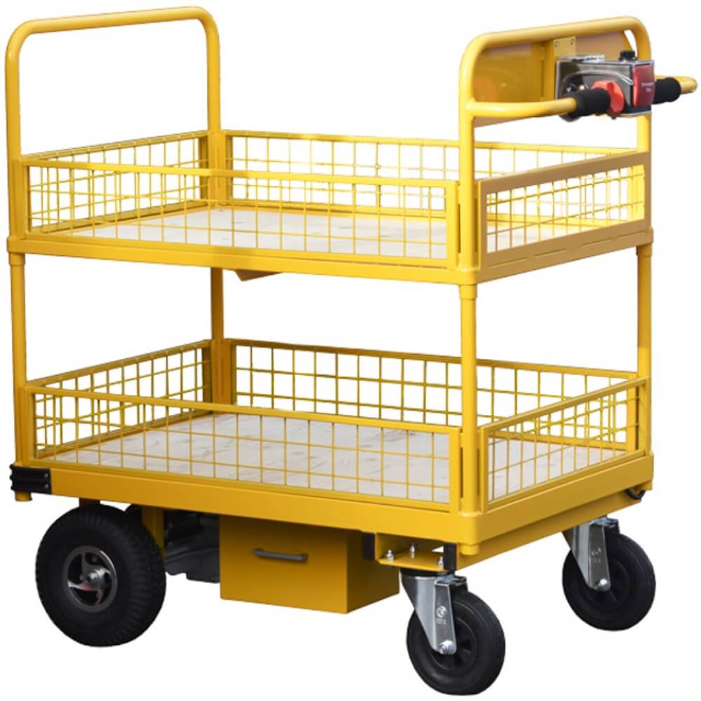 Powered Shelf Trolley With Sides