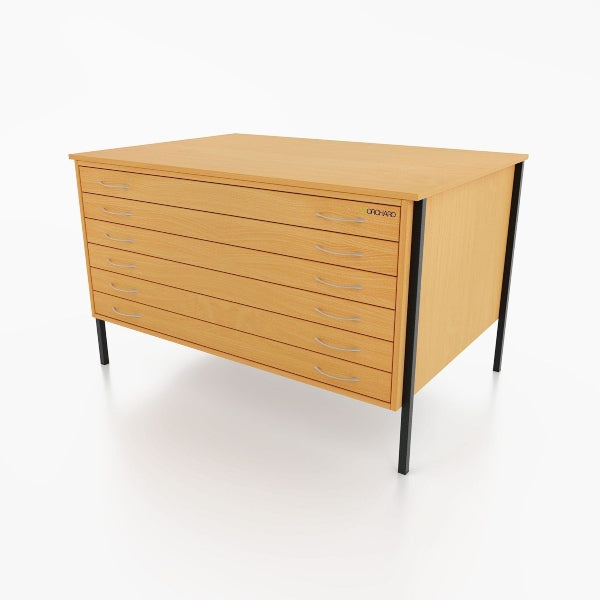 Heath A0 6 Drawer Plan Chest BEECH