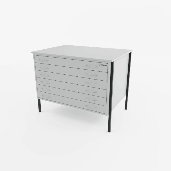 Heath A1 6 Drawer Plan Chest GREY