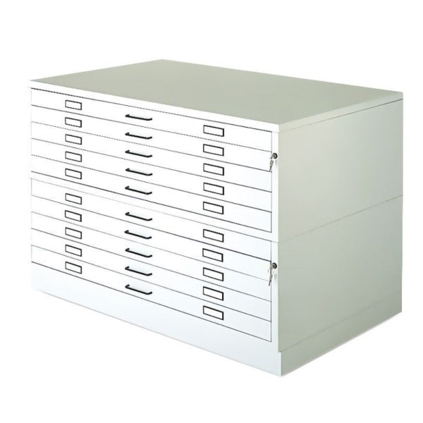 Milano Metal Plan Chest A0 10 Drawer