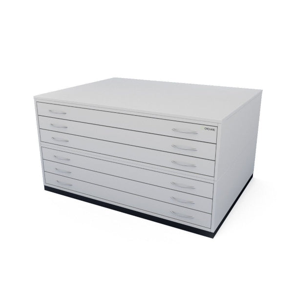 Traditional A0 6 Drawer Plan Chest GREY