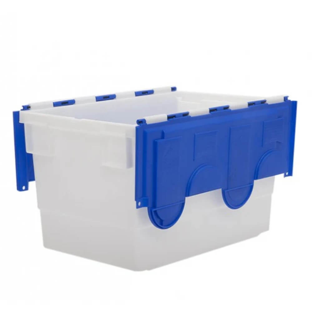 Attached Lid Container 68 Litre - Natural Base with Coloured Lid