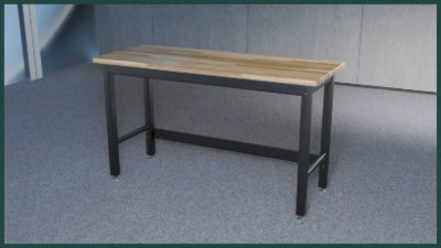 Project Bench with Solid Wood Worktop