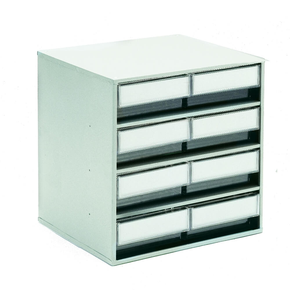 8 Drawer Storage Bin Cabinet - 400 x 400 x 395mm (WxDxH)