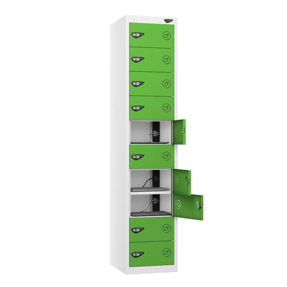 10 Compartment Laptop Charging Locker with 10 Door Access