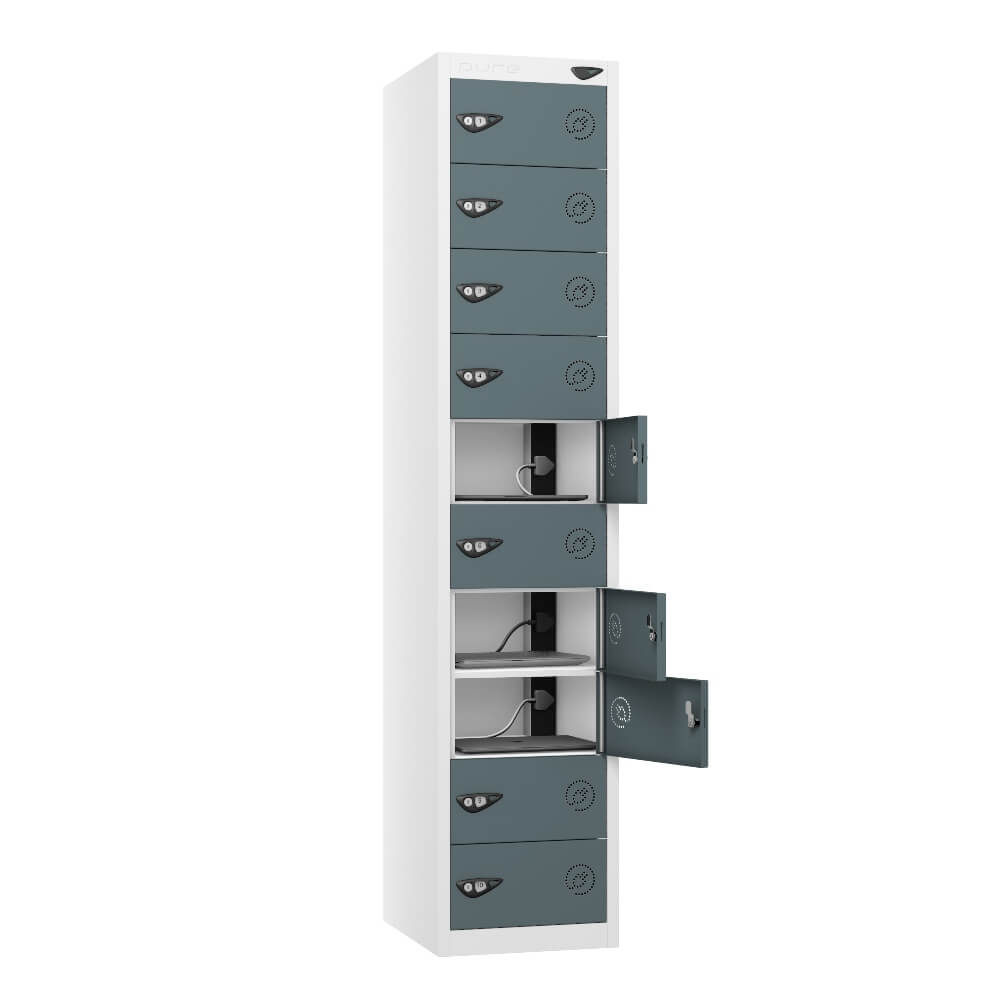10 Compartment Laptop Charging Locker with 10 Door Access
