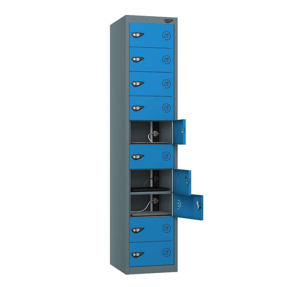 10 Compartment Laptop Charging Locker with 10 Door Access