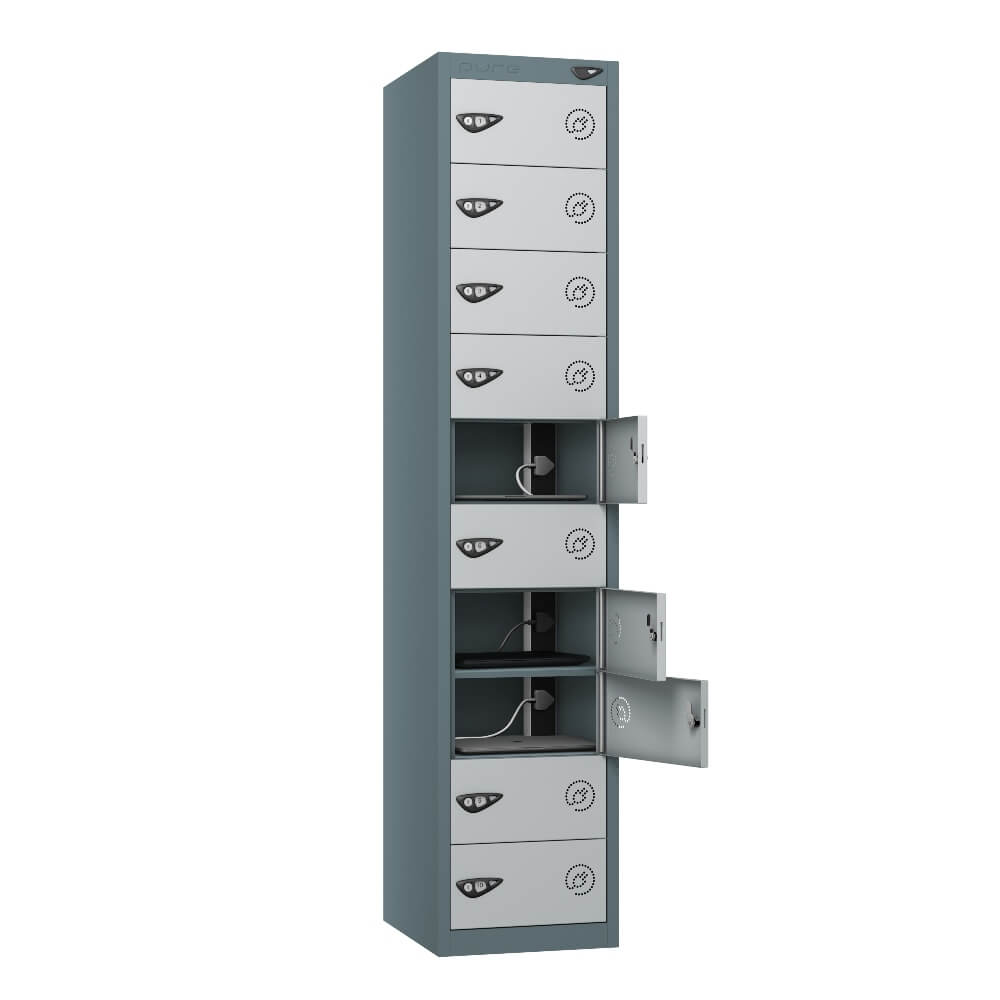 10 Compartment Laptop Charging Locker with 10 Door Access