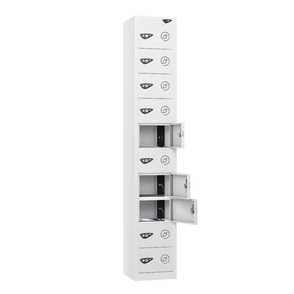 10 Compartment Tablet Charging Locker with 10 Door Access