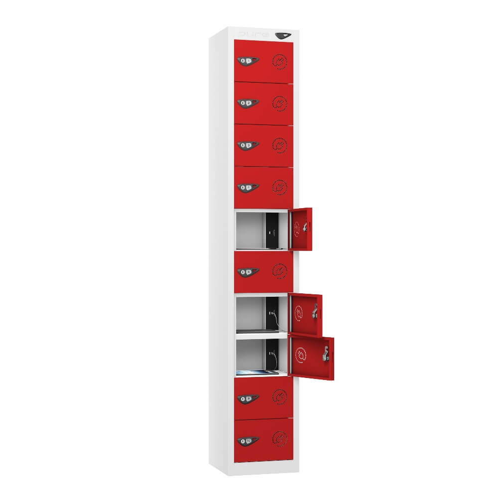 10 Compartment Tablet Charging Locker with 10 Door Access