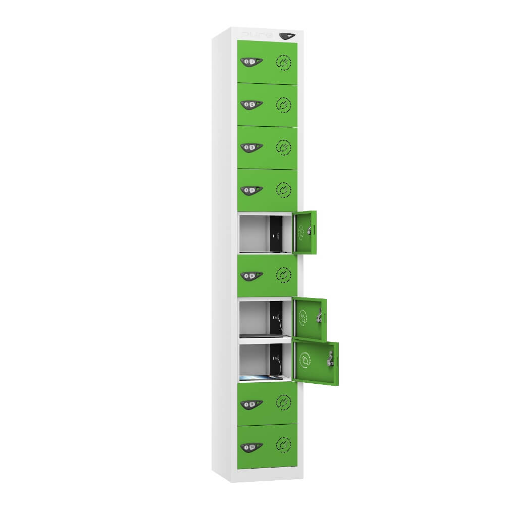 10 Compartment Tablet Charging Locker with 10 Door Access