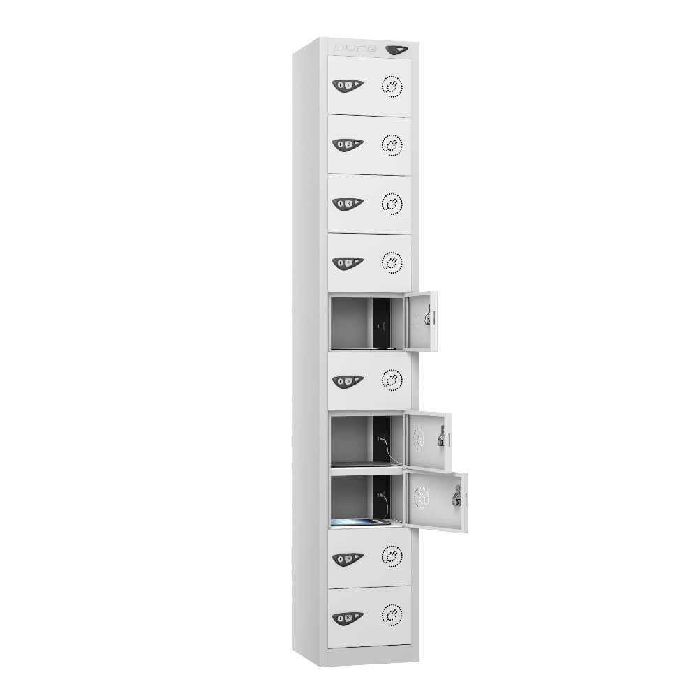10 Compartment Tablet Charging Locker with 10 Door Access