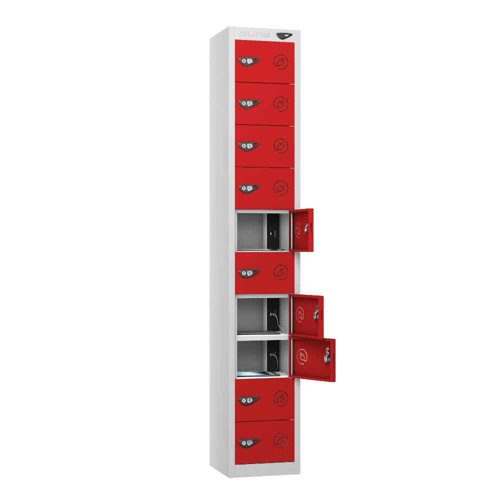 10 Compartment Tablet Charging Locker with 10 Door Access