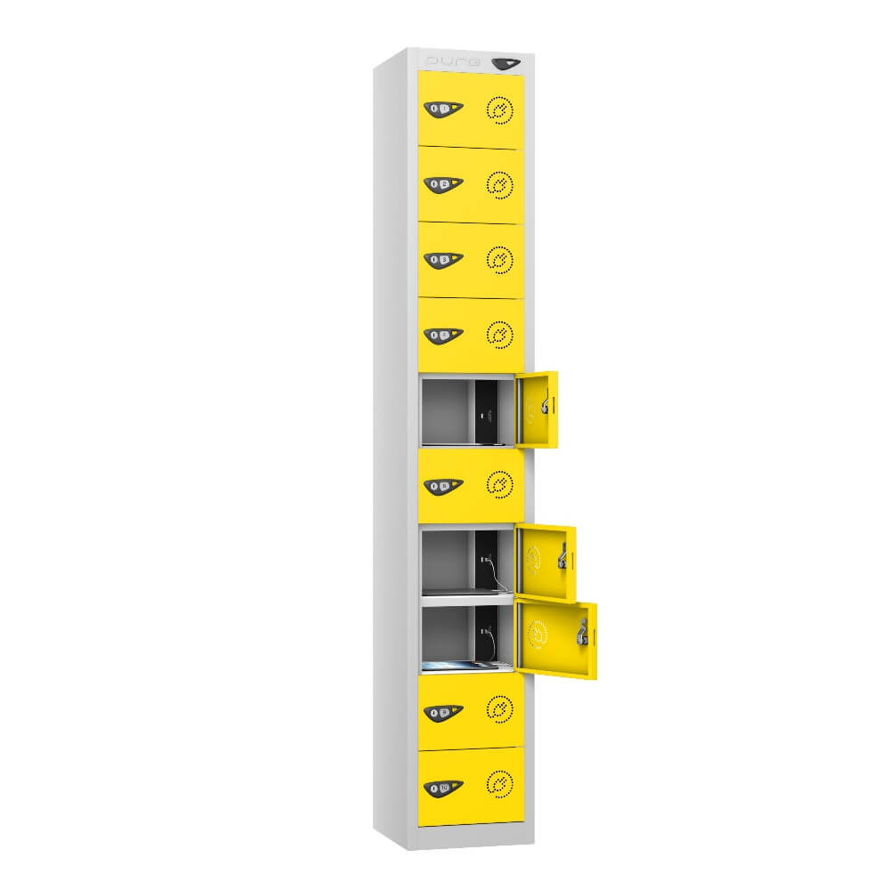 10 Compartment Tablet Charging Locker with 10 Door Access