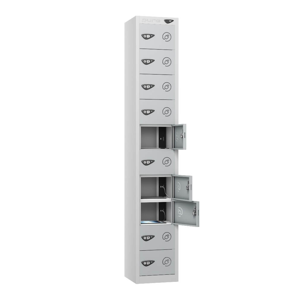 10 Compartment Tablet Charging Locker with 10 Door Access