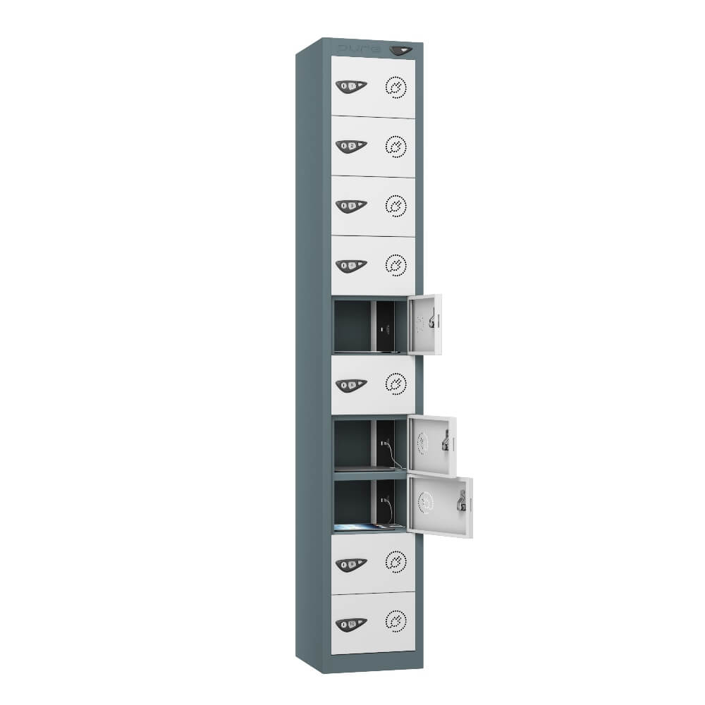 10 Compartment Tablet Charging Locker with 10 Door Access