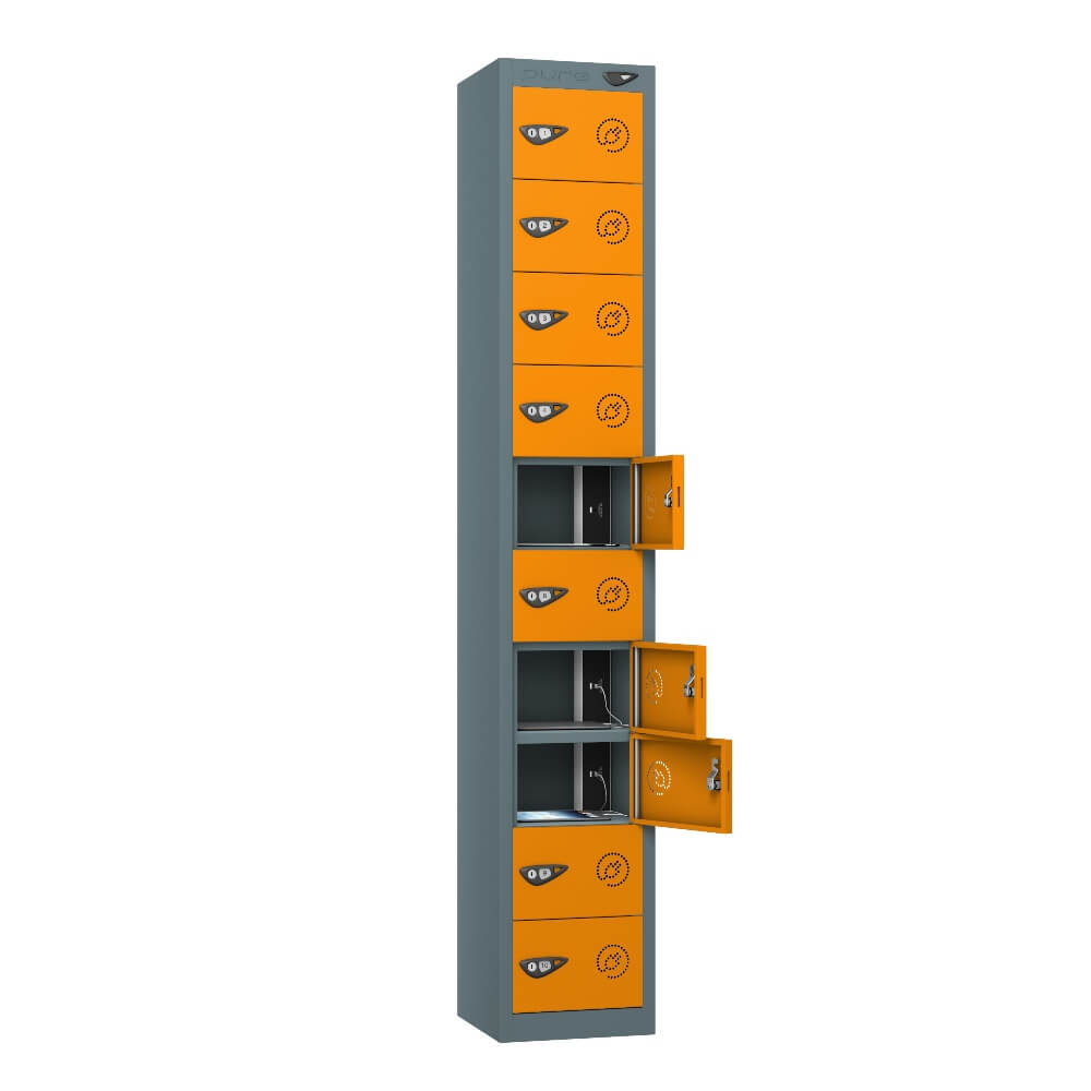 10 Compartment Tablet Charging Locker with 10 Door Access