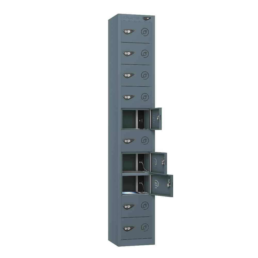 10 Compartment Tablet Charging Locker with 10 Door Access