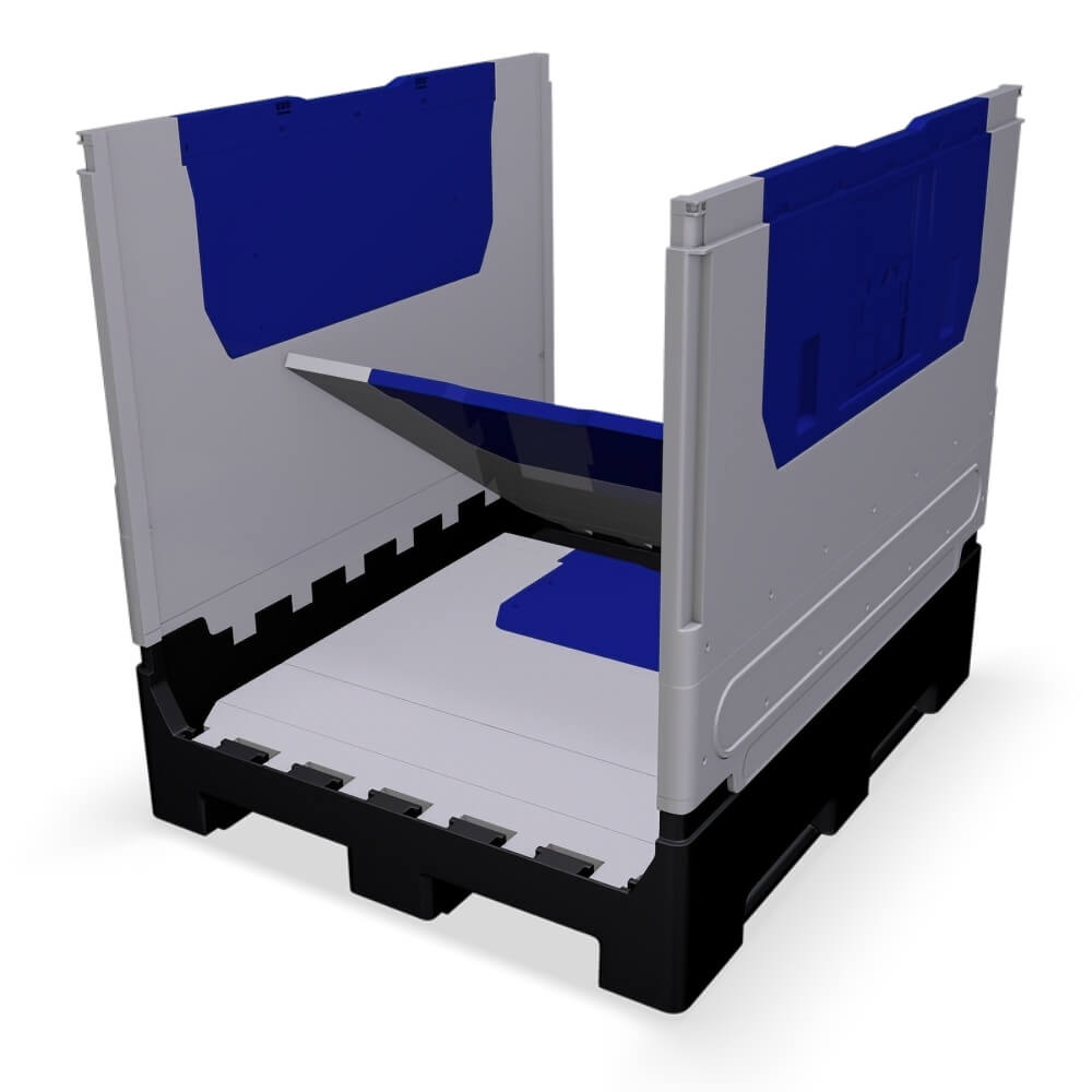 1000 Litre Tall Collapsible Plastic Pallet Box