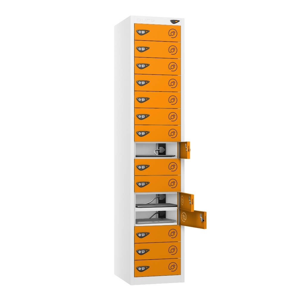 15 Compartment Laptop Charging Locker with 15 Door Access
