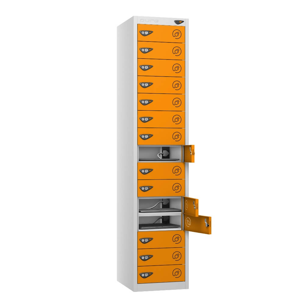 15 Compartment Laptop Charging Locker with 15 Door Access