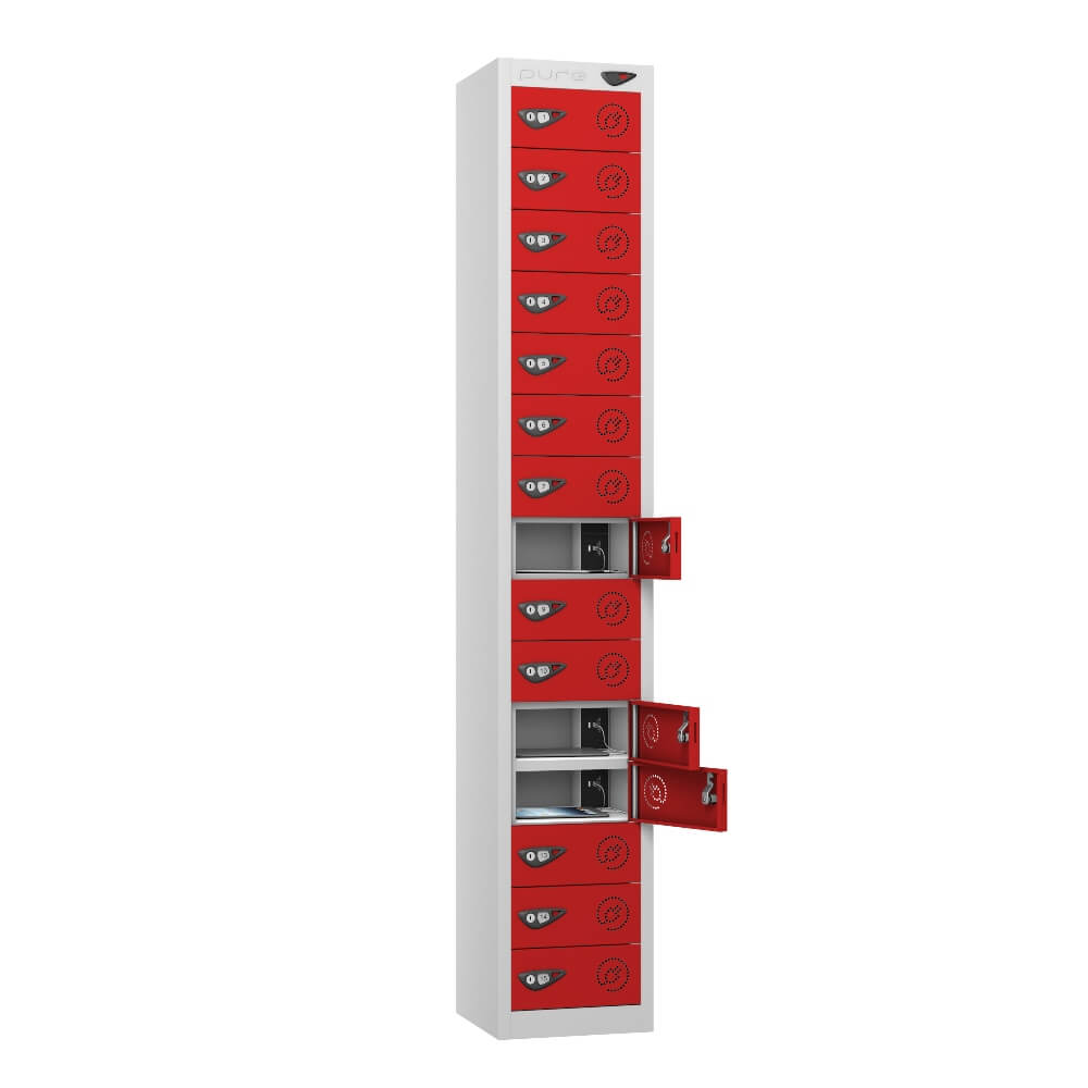 15 Compartment Tablet Charging Locker with 15 Door Access