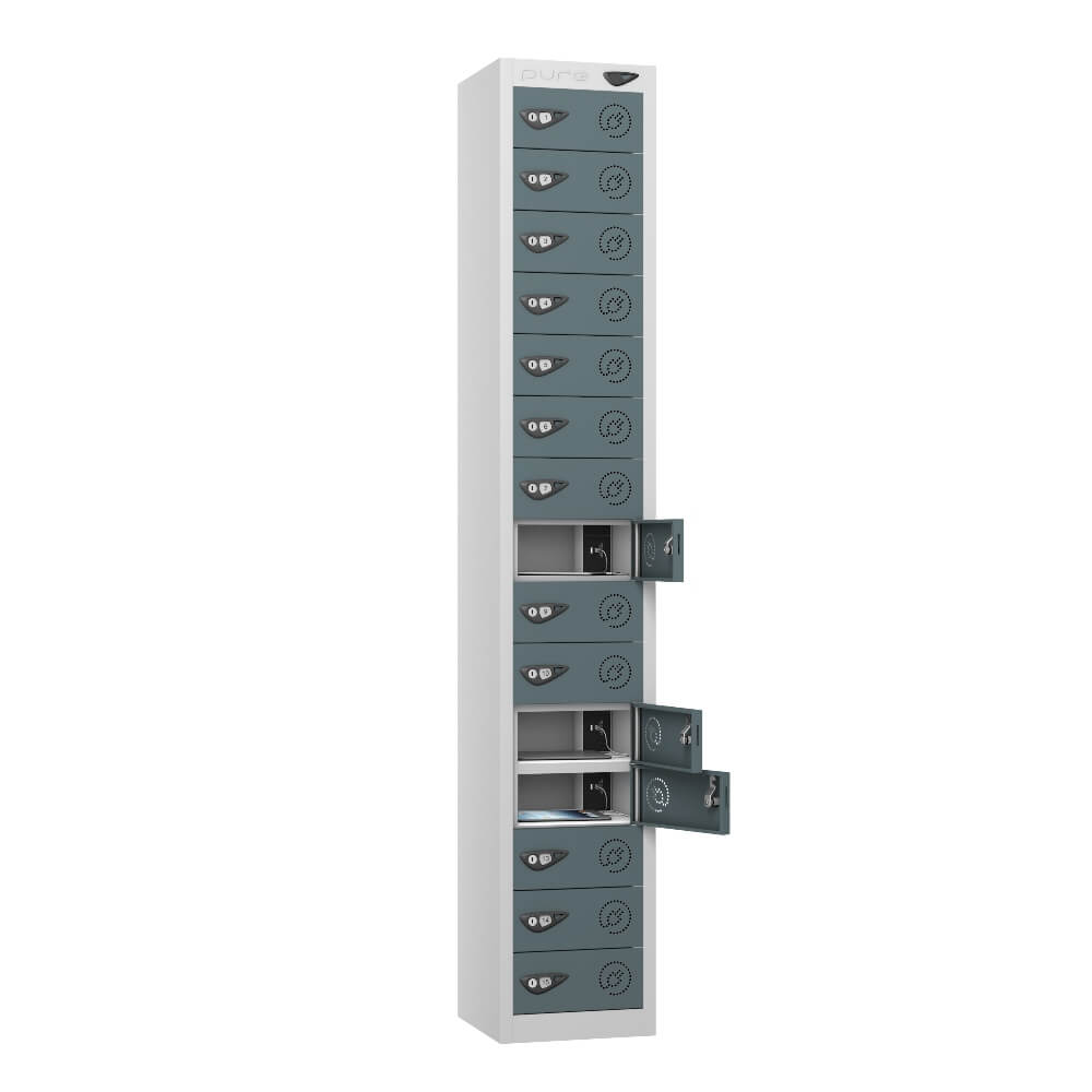 15 Compartment Tablet Charging Locker with 15 Door Access