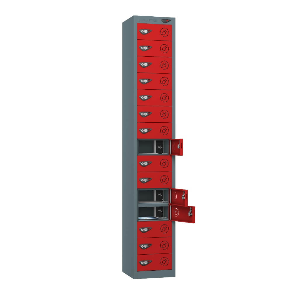 15 Compartment Tablet Charging Locker with 15 Door Access