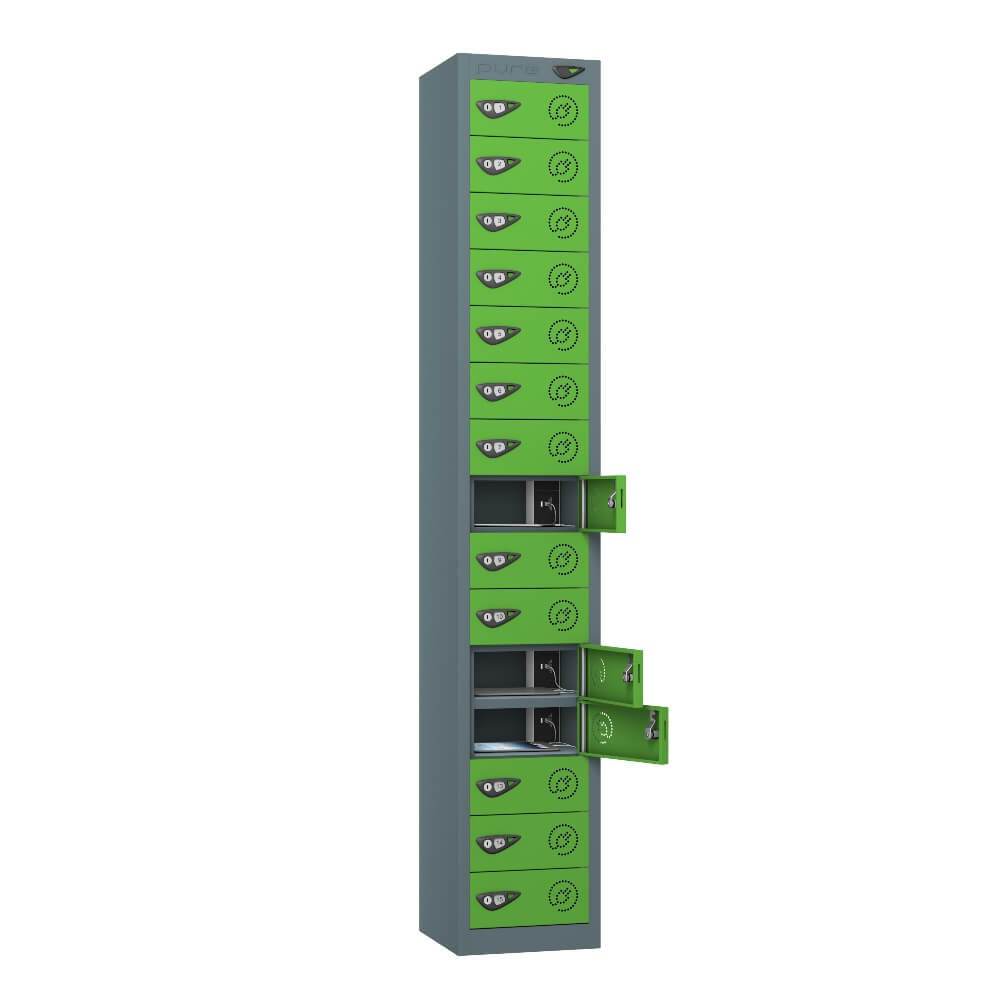 15 Compartment Tablet Charging Locker with 15 Door Access
