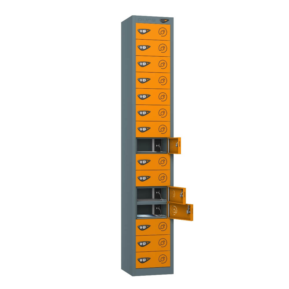 15 Compartment Tablet Charging Locker with 15 Door Access