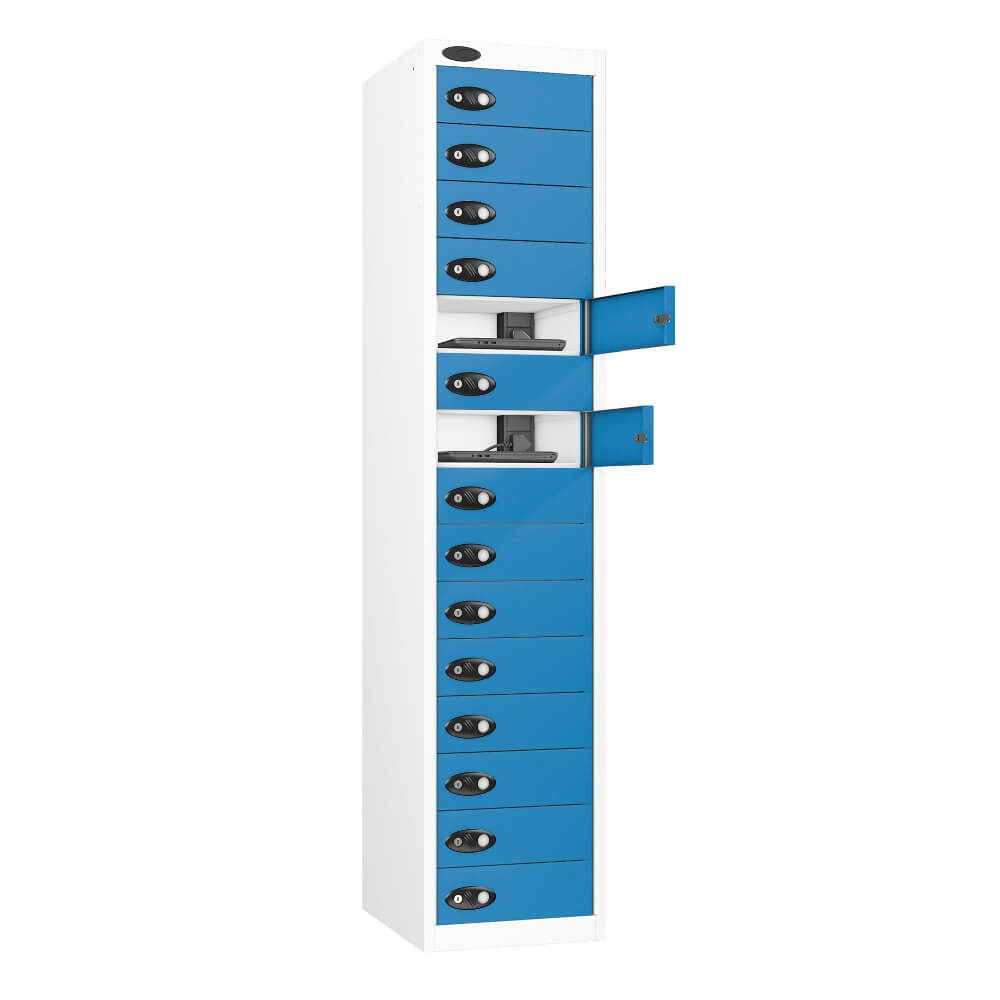 Fifteen Compartment Laptop Charging Locker with Fifteen Door Access