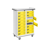 16 Compartment Laptop Charging Trolley with 16 Door Access