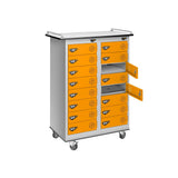 16 Compartment Laptop Charging Trolley with 16 Door Access