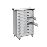 16 Compartment Laptop Charging Trolley with 16 Door Access