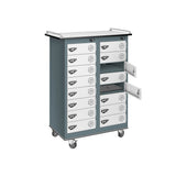 16 Compartment Laptop Charging Trolley with 16 Door Access