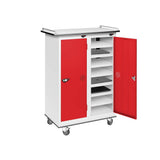 16 Compartment Laptop Charging Trolley with 2 Door Access