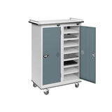 16 Compartment Laptop Charging Trolley with 2 Door Access