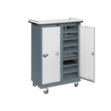 16 Compartment Laptop Charging Trolley with 2 Door Access