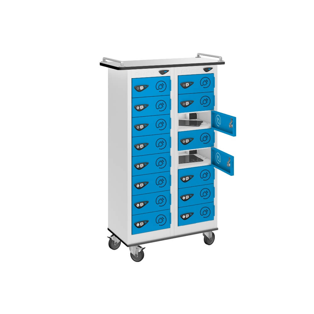 16 Compartment Tablet Charging Trolley with 16 Door Access