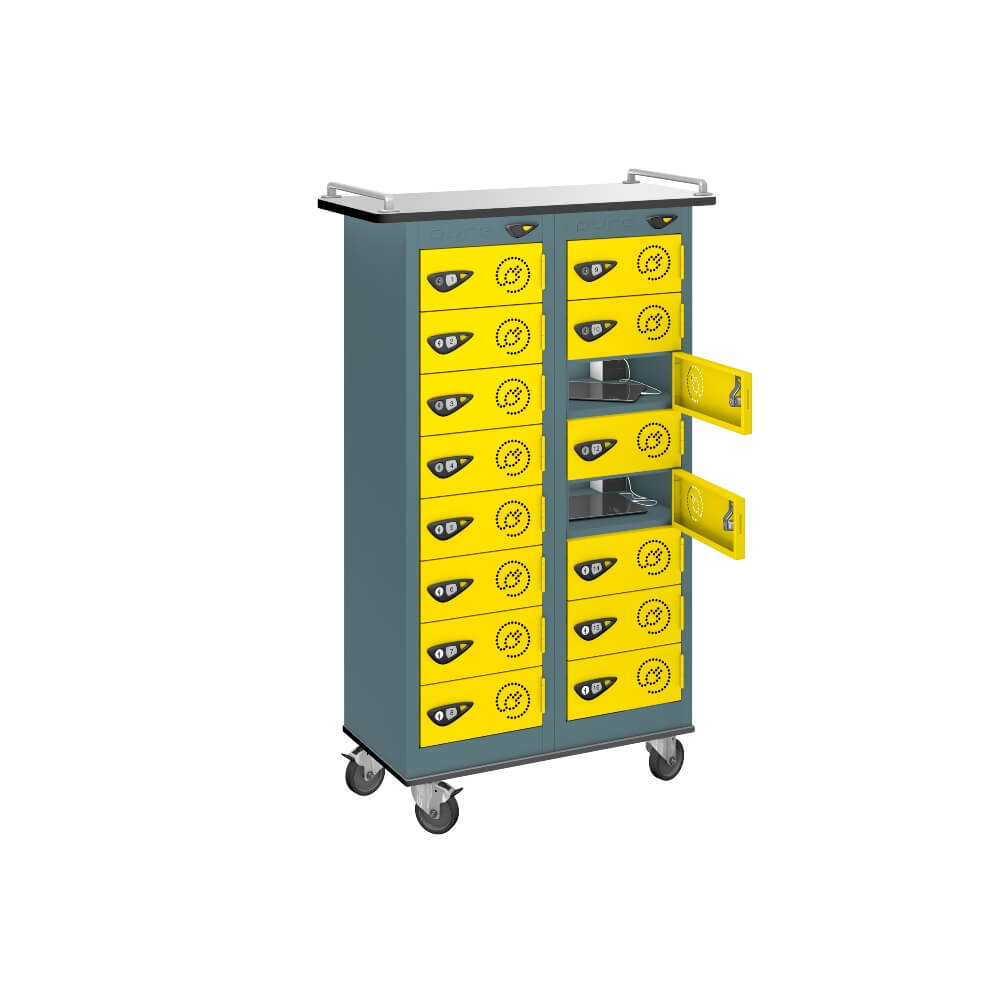 16 Compartment Tablet Charging Trolley with 16 Door Access