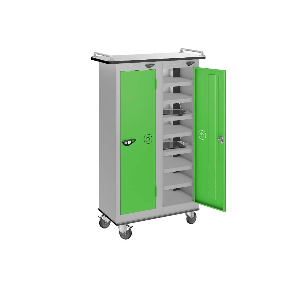 16 Compartment Tablet Charging Trolley with 2 Door Access