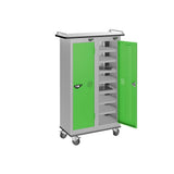 16 Compartment Tablet Charging Trolley with 2 Door Access