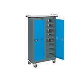 16 Compartment Tablet Charging Trolley with 2 Door Access