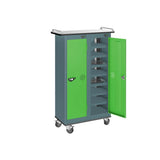 16 Compartment Tablet Charging Trolley with 2 Door Access
