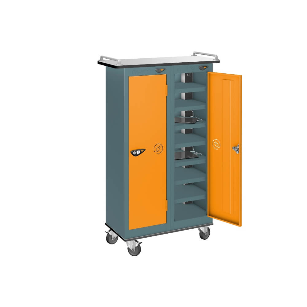 16 Compartment Tablet Charging Trolley with 2 Door Access
