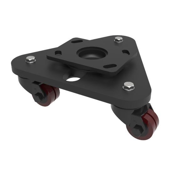 Scenery Skate Polyurethane Cast Iron Plate Swivel Castor 50mm 360kg Load