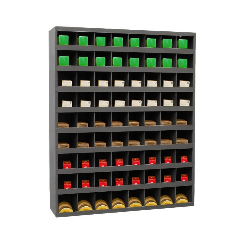 363 Steel Pigeonhole Unit 72 Compartments